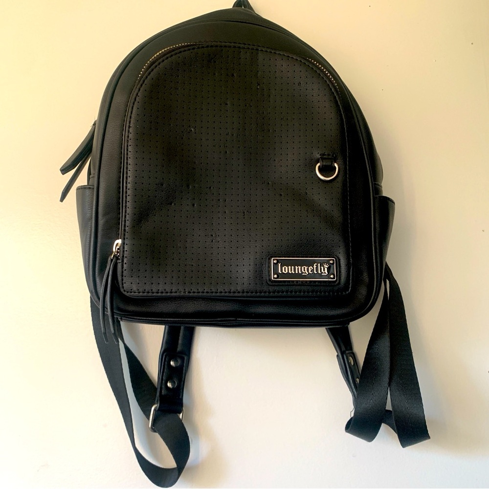 Loungefly Pin Trader Black Mini Backpack